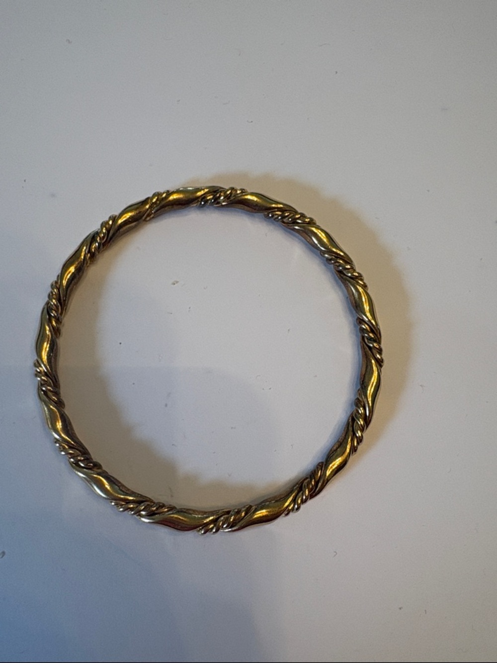 Gold-Tone Twisted Rope Bangle Bracelet - Women Jewelry